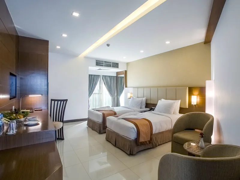 Twin-bed guest room at BCDM Rajendrapur
