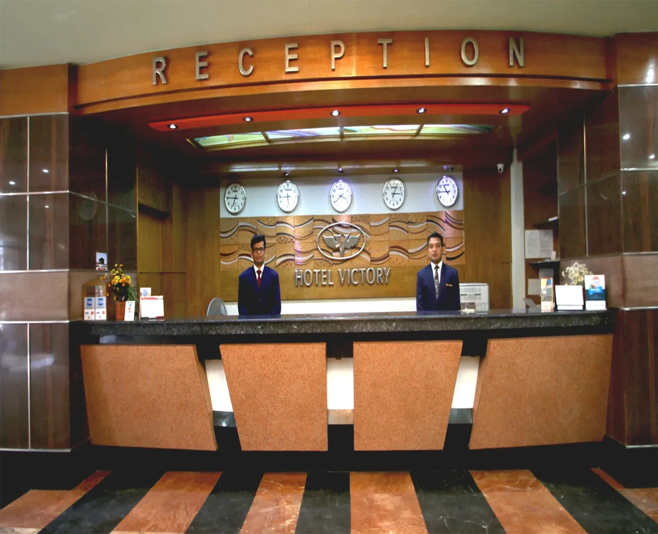Reception desk at Hotel Victory