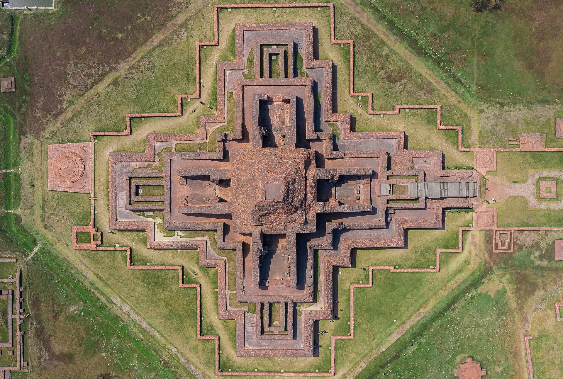 Somapura Mahavihara, Naogaon, Bangladesh. It was designated as a UNESCO World Heritage Site in 1985.