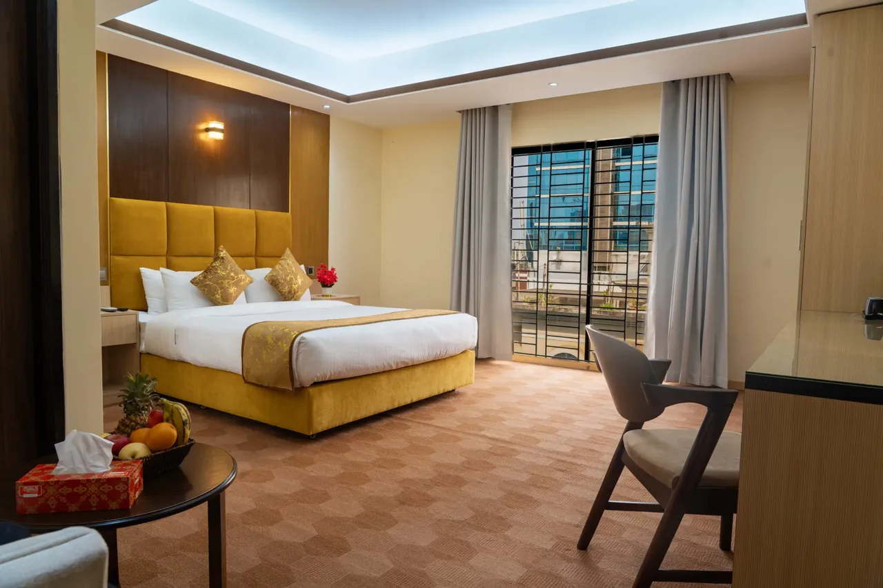 Deluxe king room at Crystal Heritage Inn