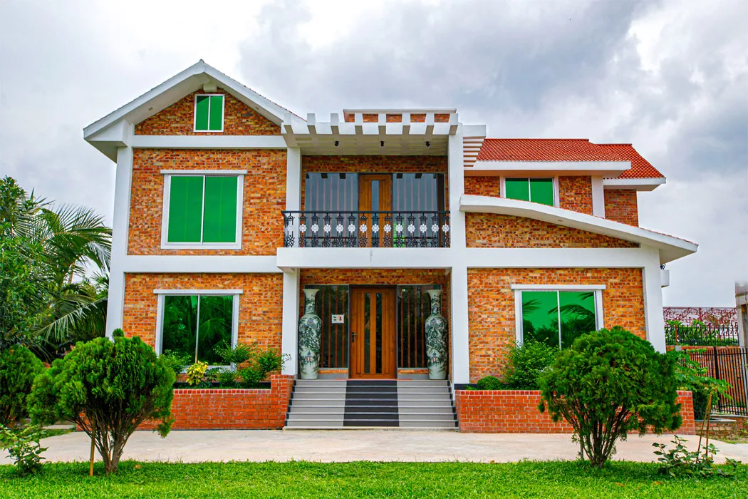 Brick-built two-storey cottage at Shaira Garden Resorts