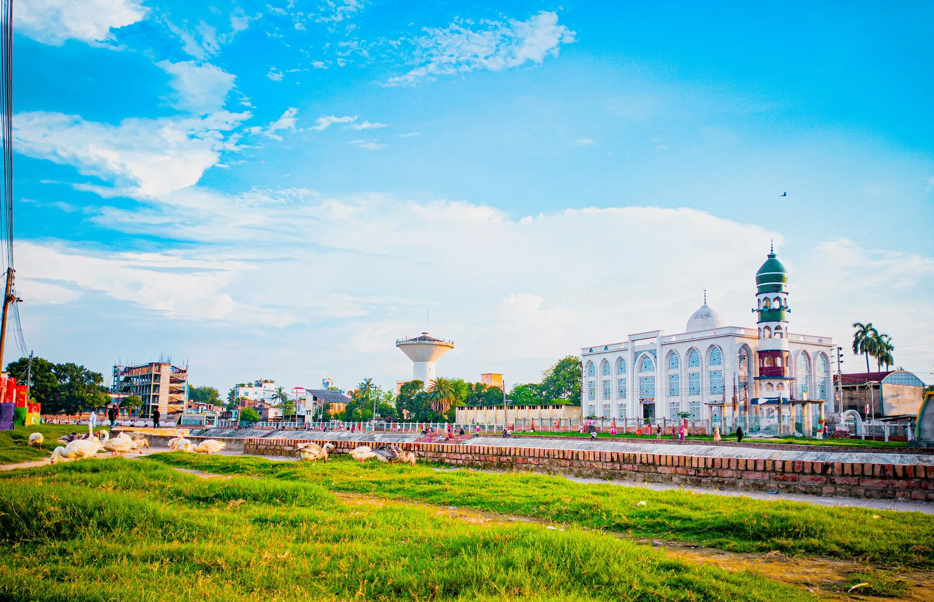 The historic Garpukur Mosque in Meherpur district Bangladesh. This is an ancient mosque in the Garpukur area of ​​Meherpur city, whose archi