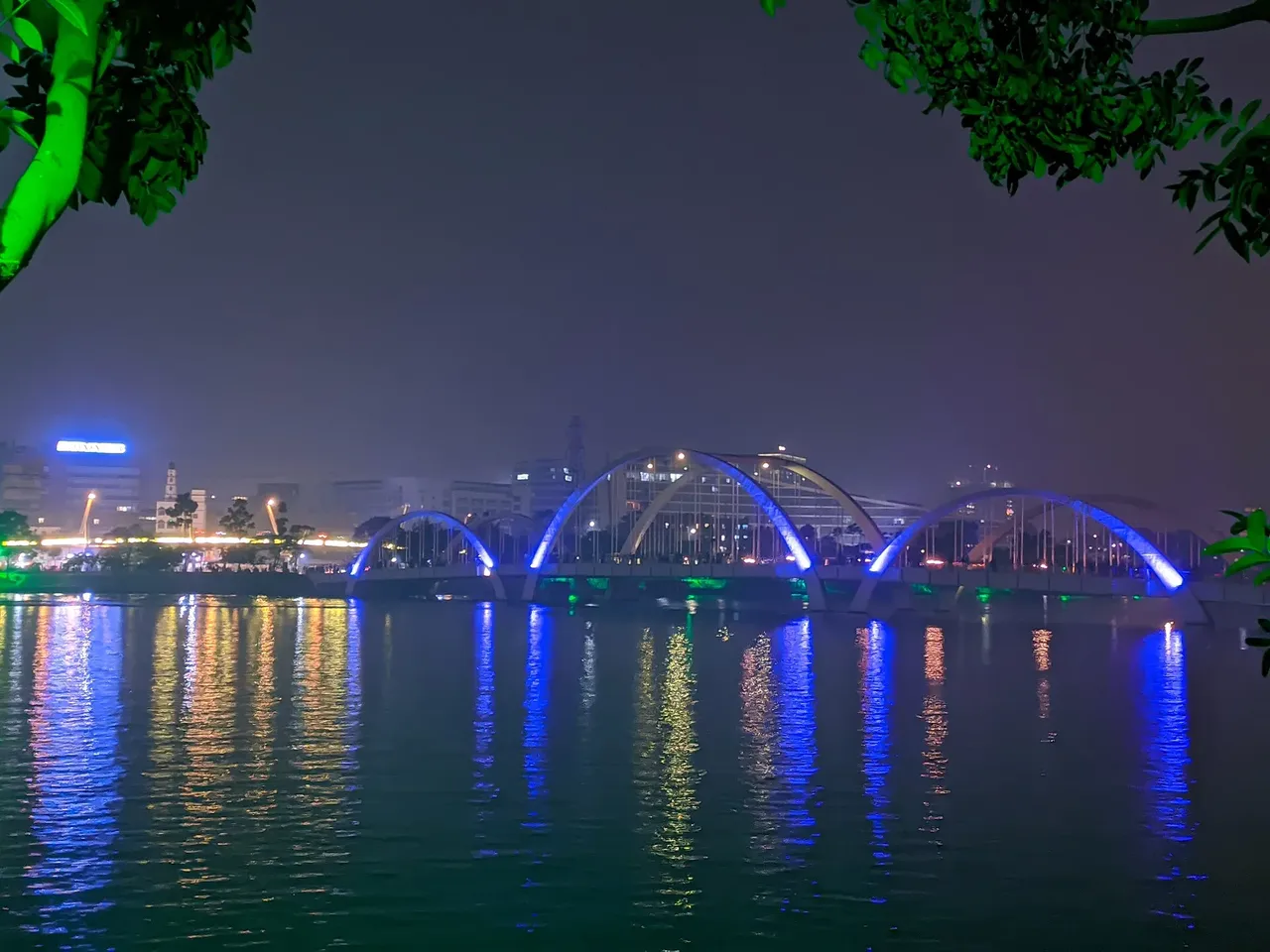 This image is about the night view of Hatirjheel.