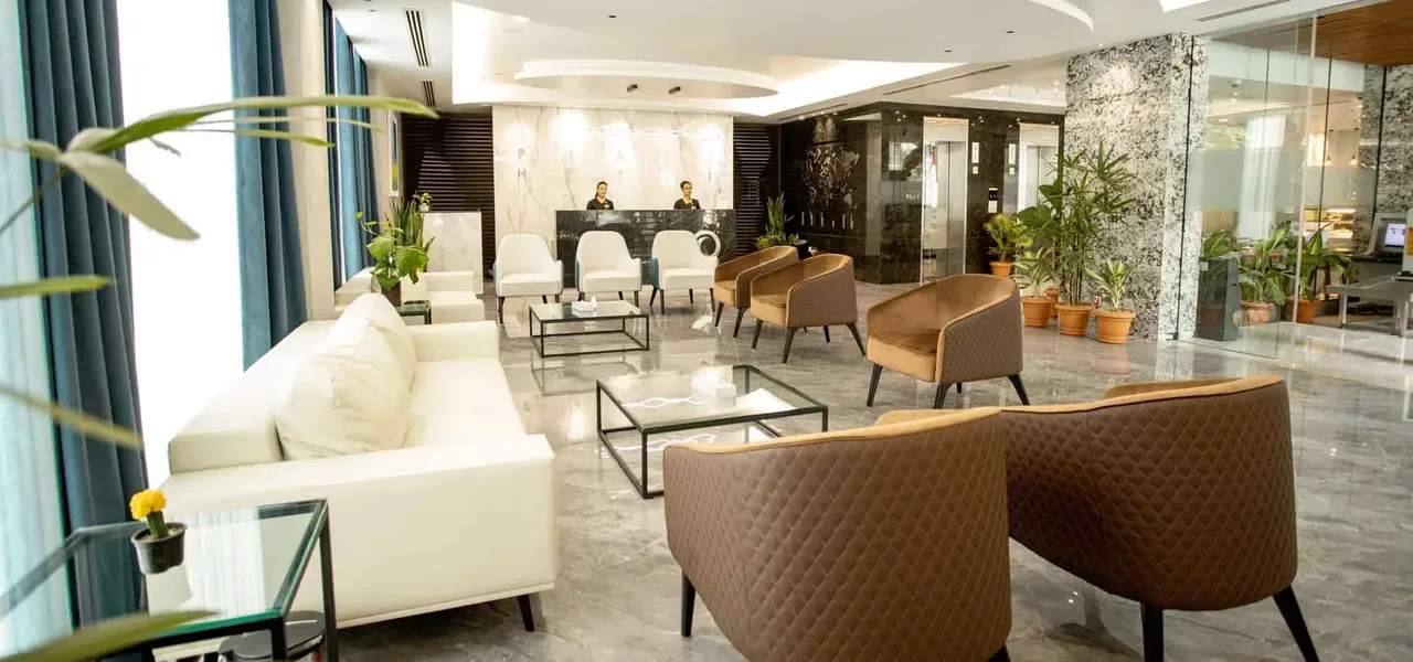 Lobby lounge at Pearl Hotel Dhaka