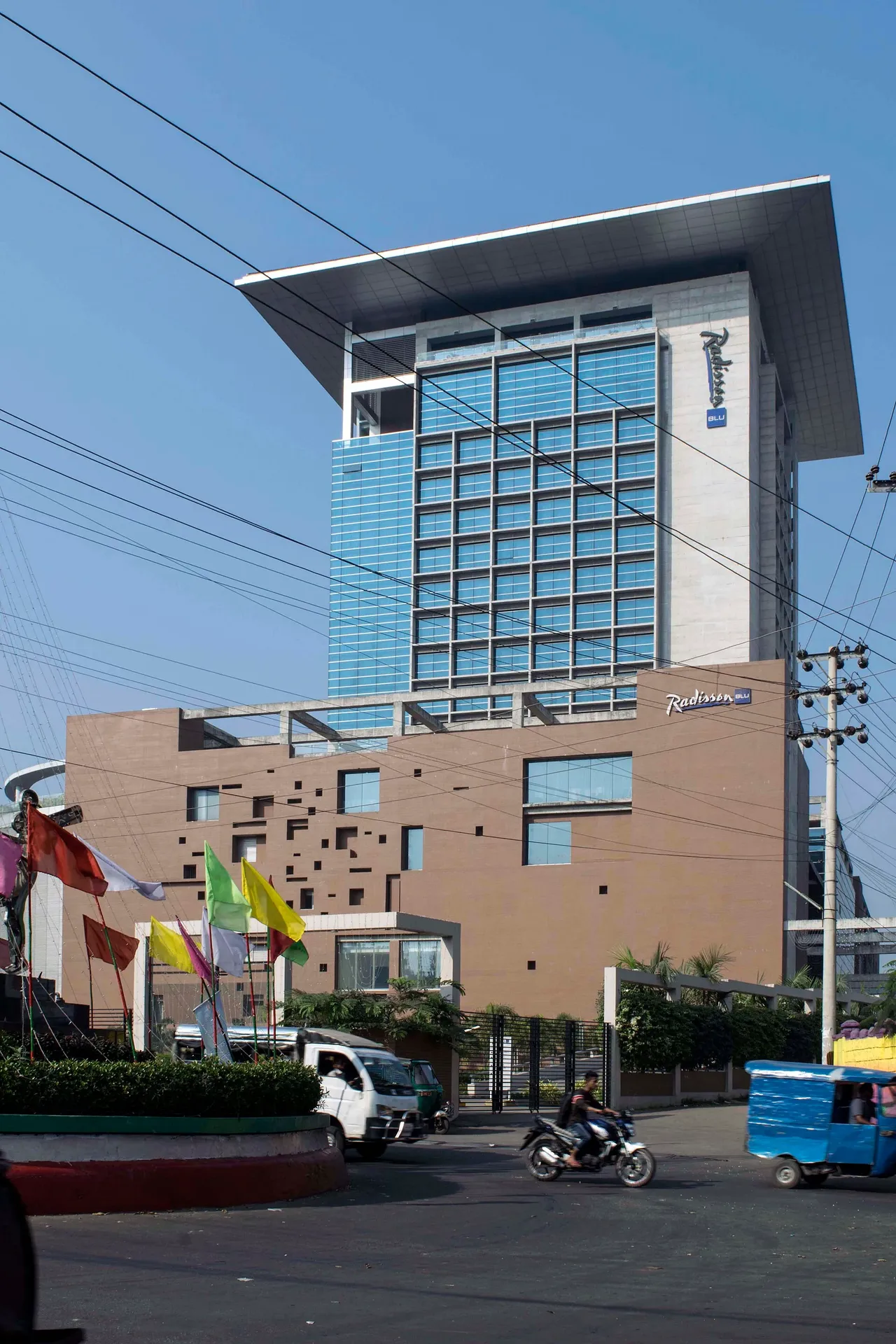 Radisson Blu Chattogram Bay View tower seen from the street