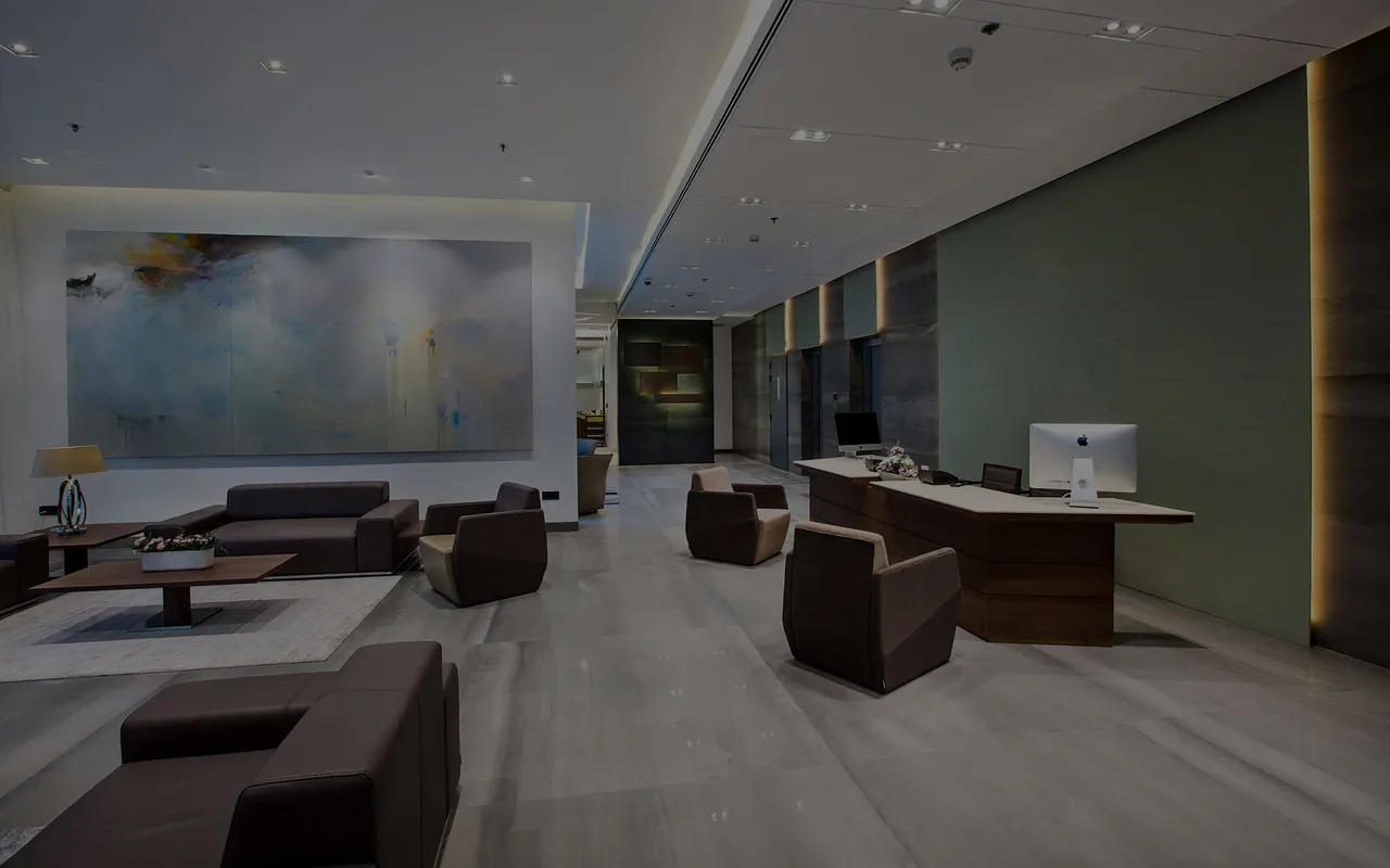 Lobby lounge at Space Hotel and Apartments